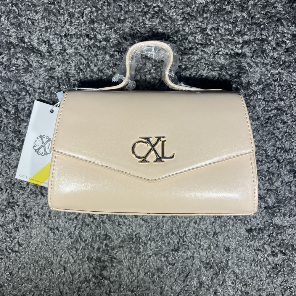 CXL by Christian Lacroix Bag Womens Nude Laine Matte Patent‎ Crossbody Purse New